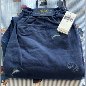 Polo Ralph Lauren Classic Fit Prepster Chino Pants Navy Men's Anchor Fish M NWT